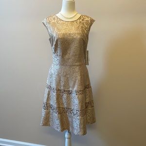 Gold midi dress by Kay Unger (size 10)